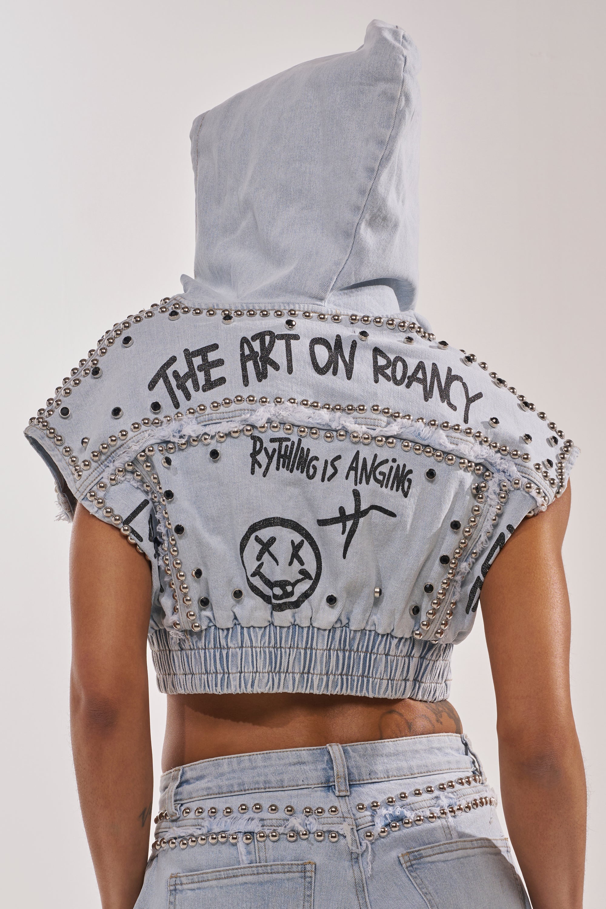 GET INTO THE RHYTHM CROP HOODIE