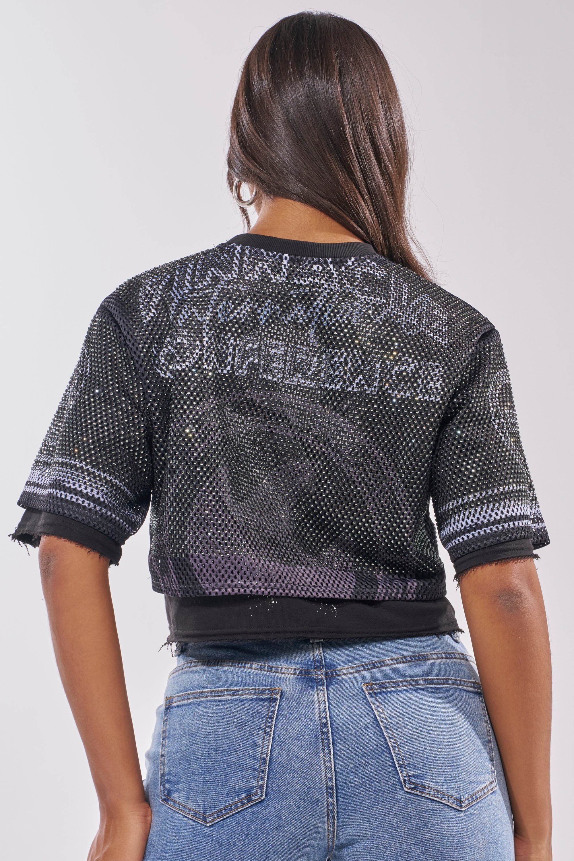 HIDDEN GEM RHINESTONE CROPPED TEE