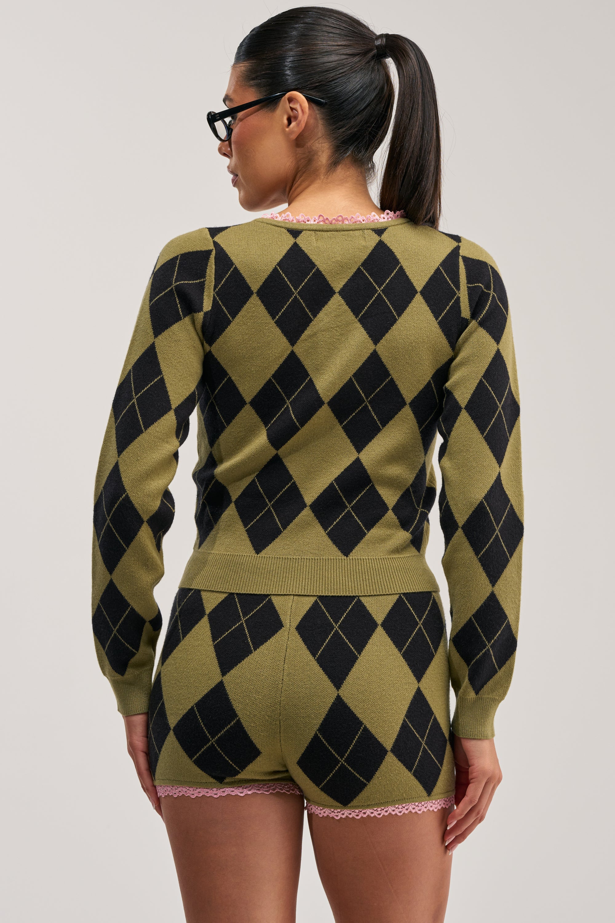 CRAZY FOR YOU ARGYLE CARDIGAN