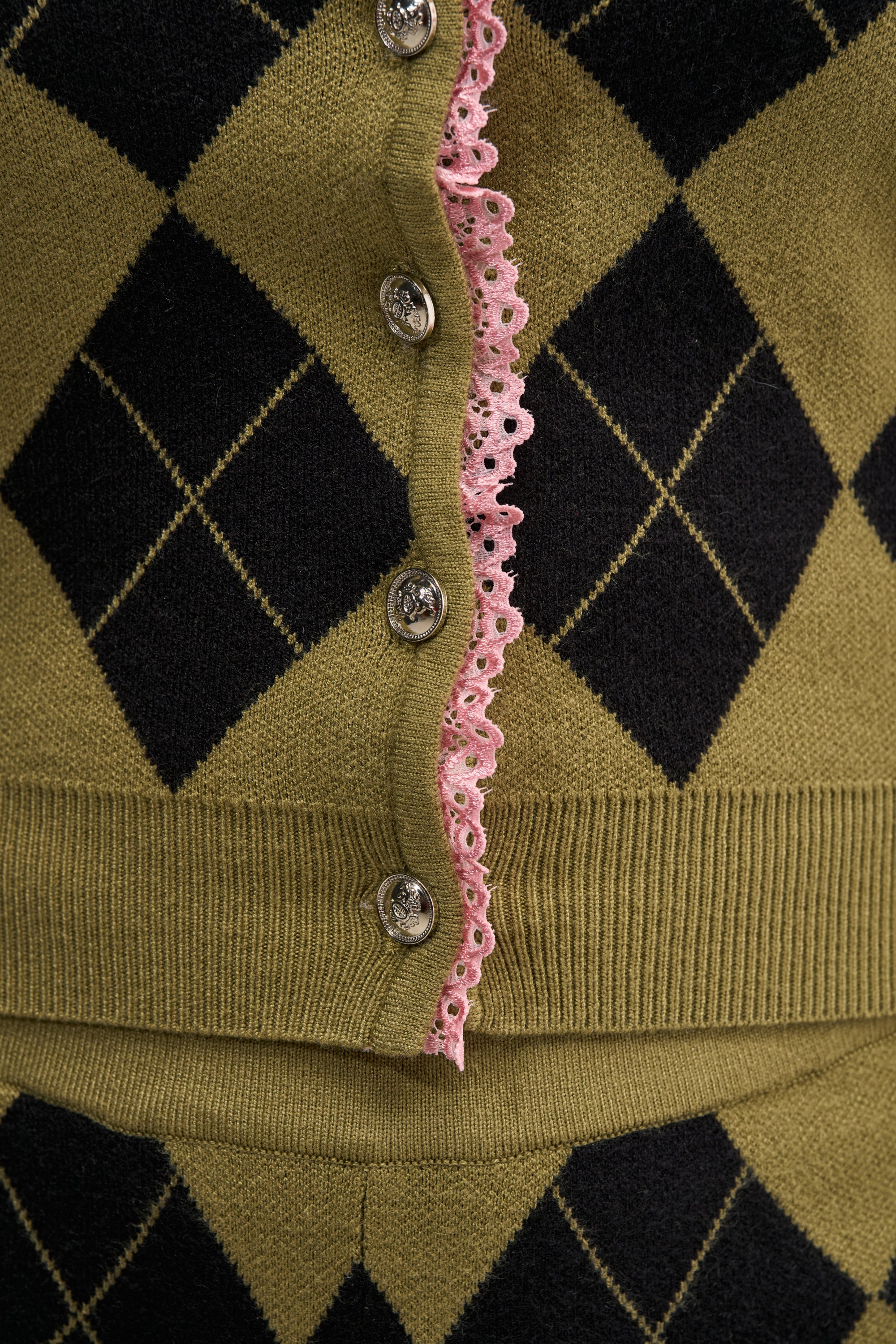 CRAZY FOR YOU ARGYLE CARDIGAN