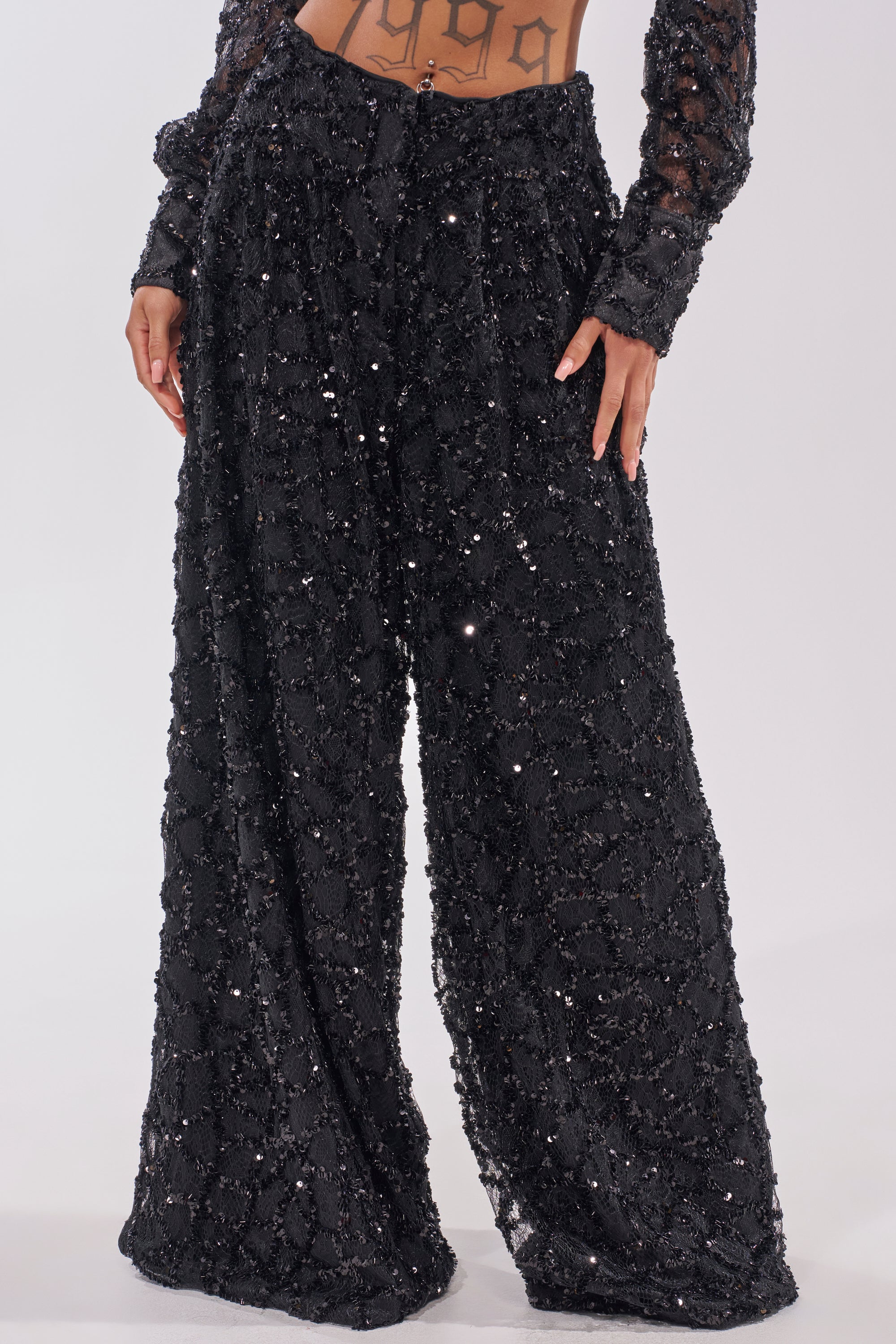 ROXY SEQUIN PALAZZO PANT