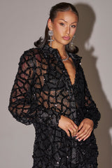 ROXY SEQUIN BUTTON DOWN