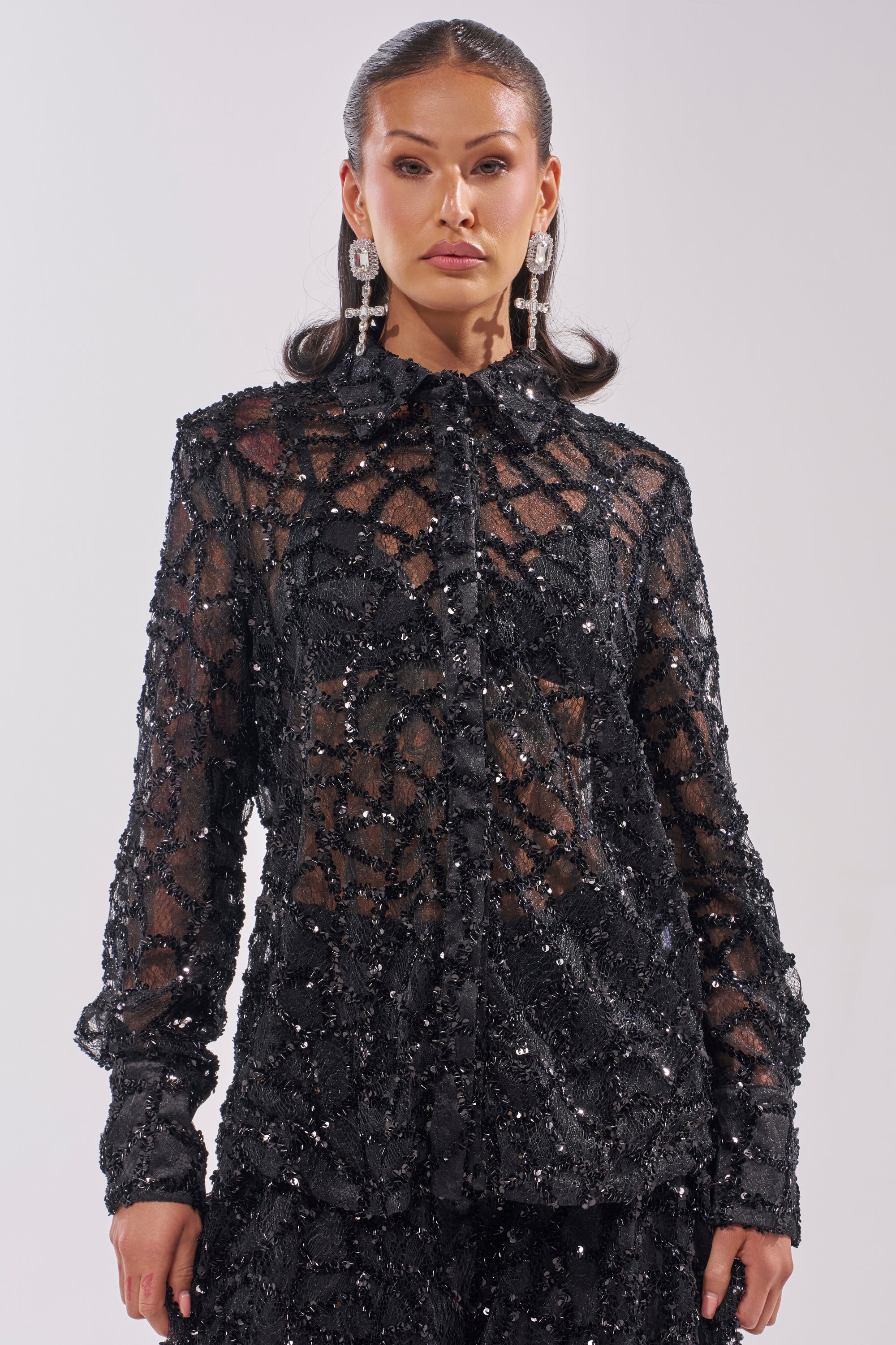 ROXY SEQUIN BUTTON DOWN