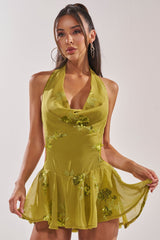 KIANNA EMBELLISHED MINI DRESS