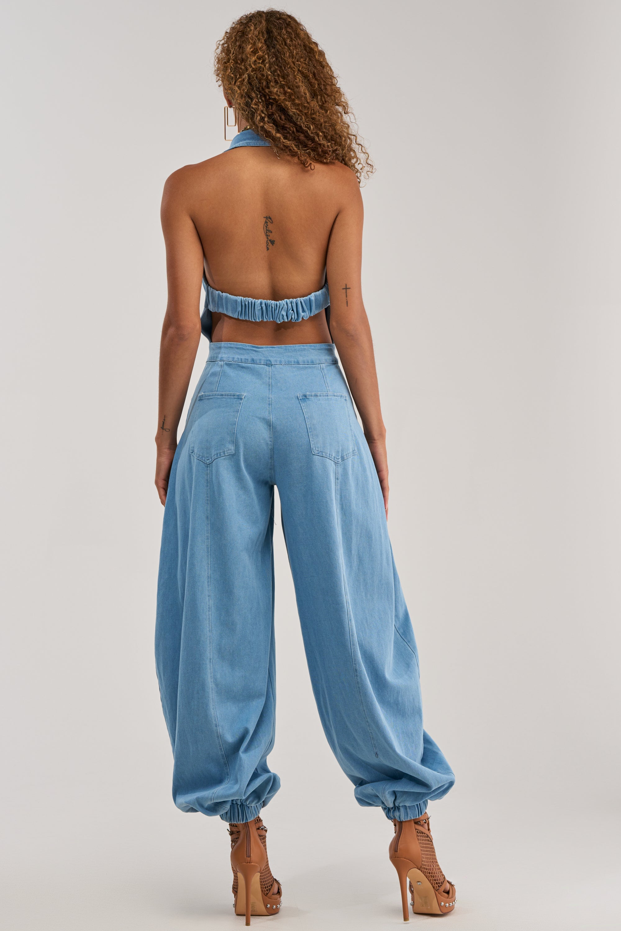 JETSETTER JUMPSUIT IN LIGHT BLUE DENIM