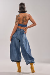 JETSETTER JUMPSUIT IN MEDIUM BLUE DENIM