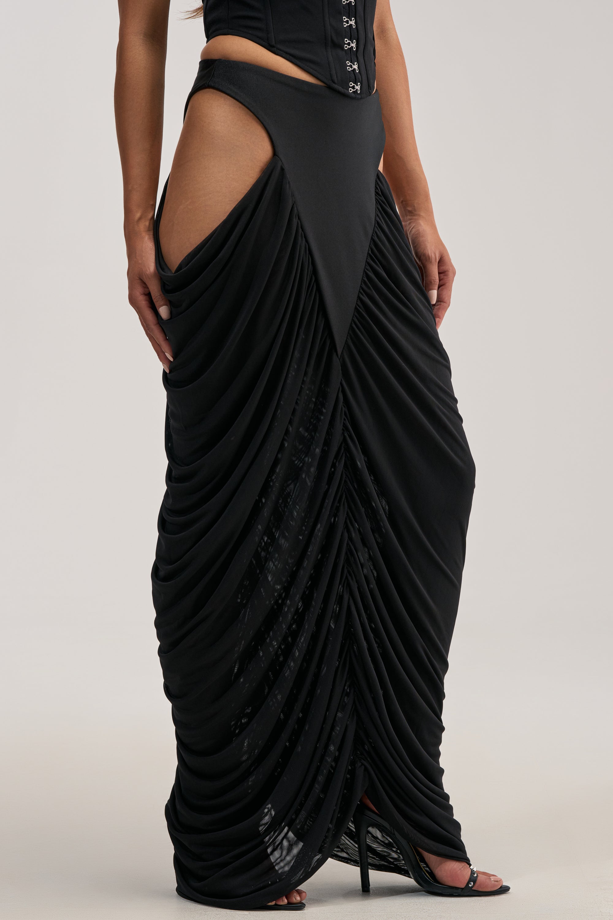 HOTTIE ALERT MESH MAXI SKIRT
