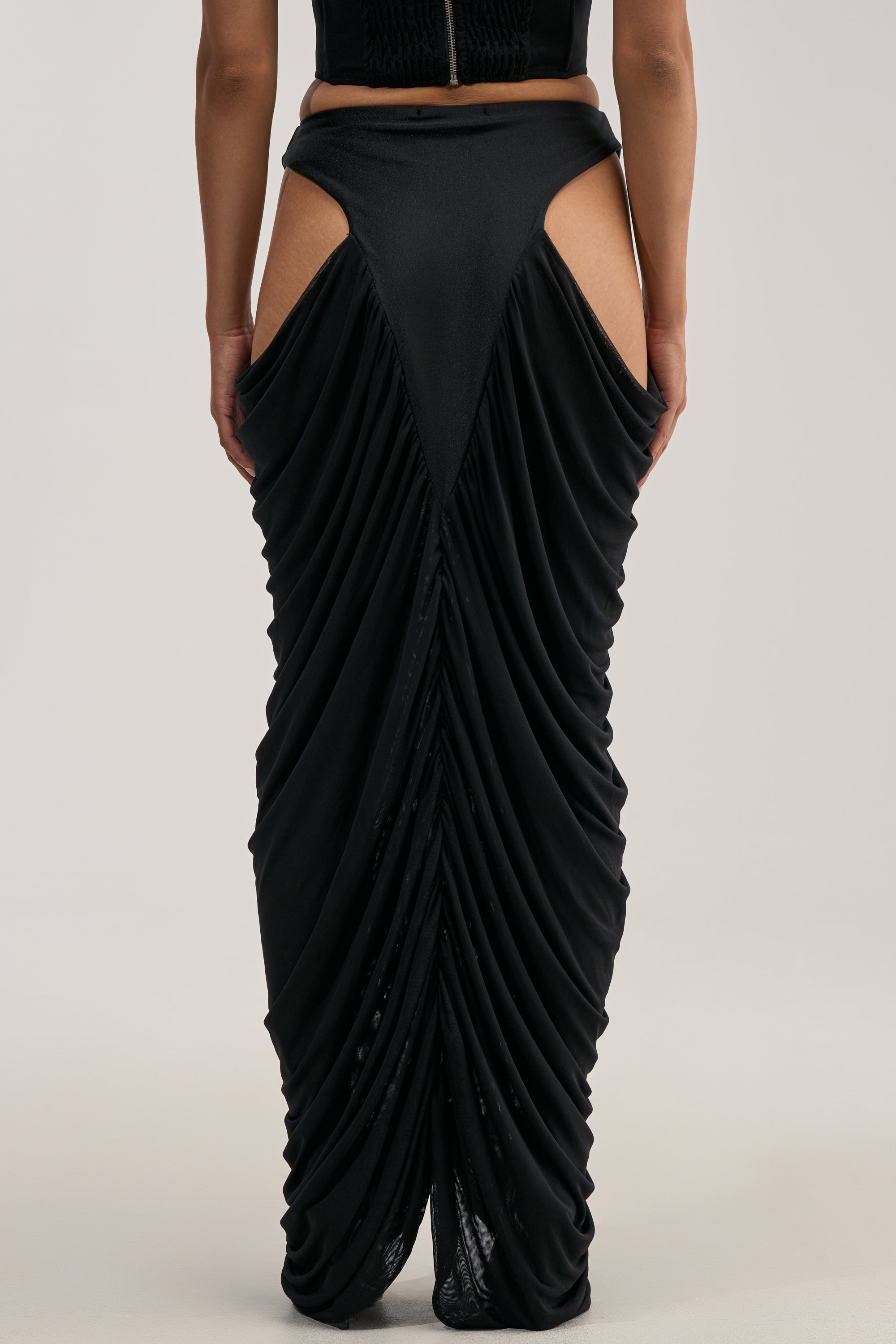 HOTTIE ALERT MESH MAXI SKIRT