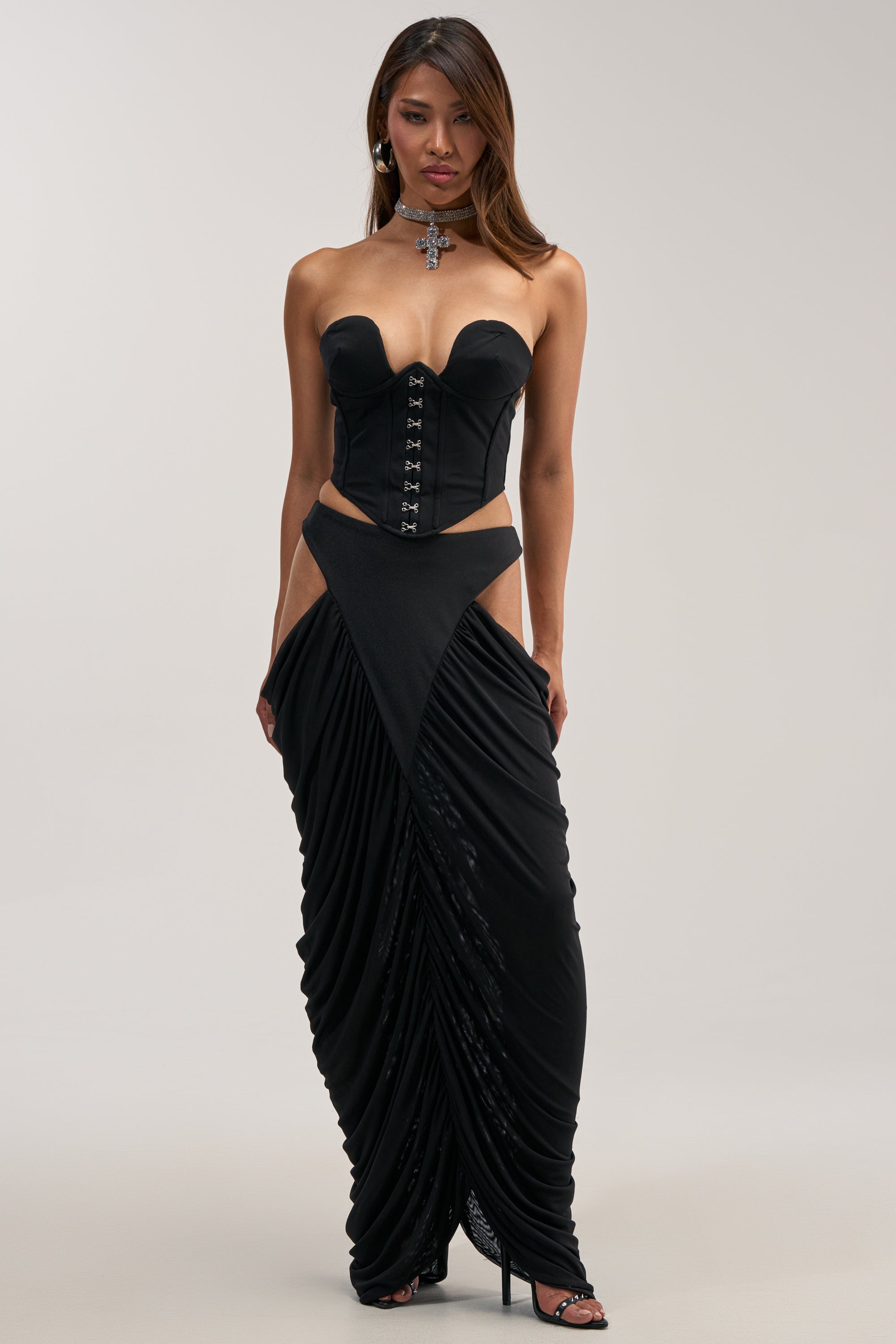 HOTTIE ALERT MESH MAXI SKIRT