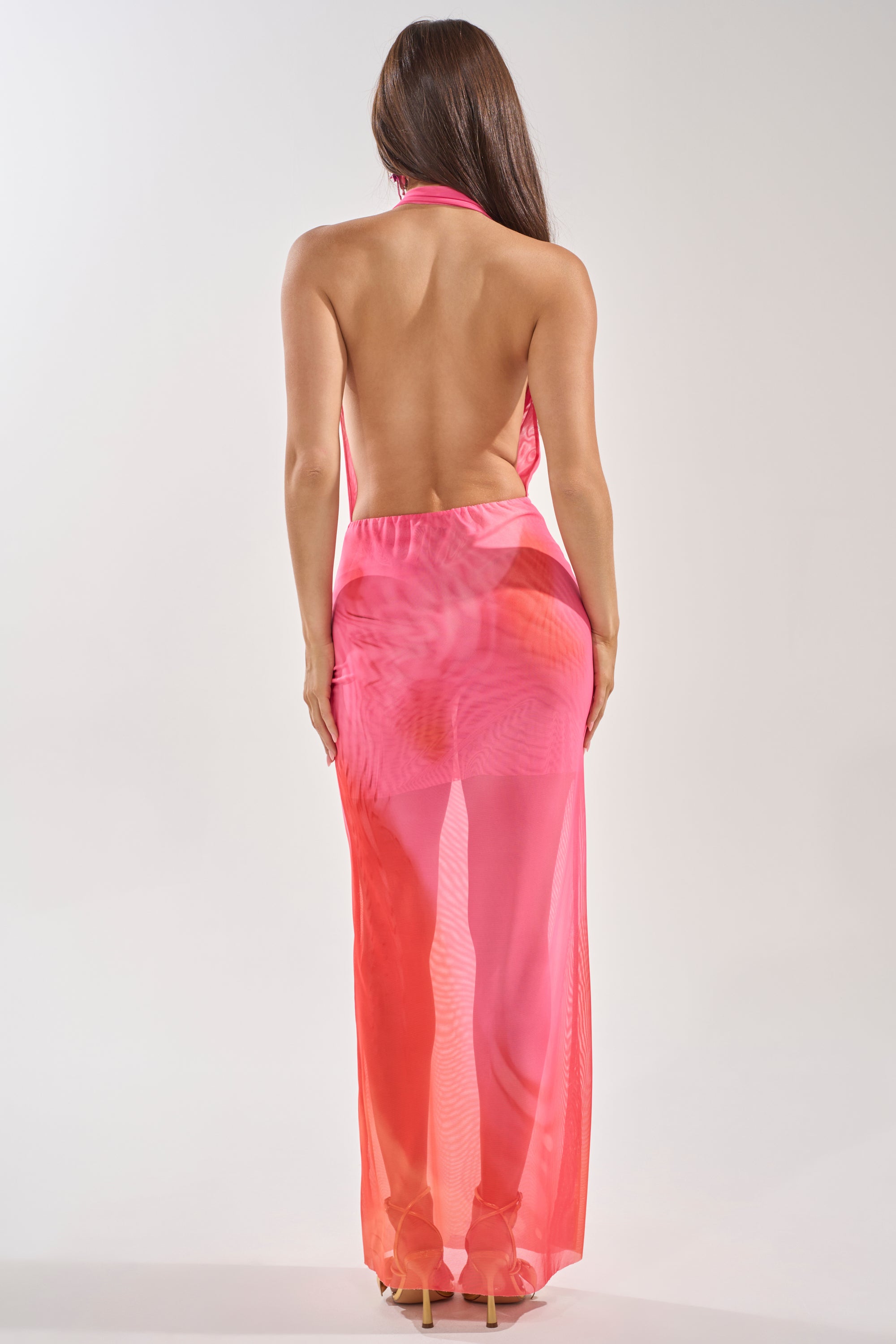 FEMME FLARE COWL NECK MAXI DRESS