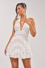 CARMEN RUFFLE MINI DRESS
