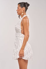 CARMEN RUFFLE MINI DRESS