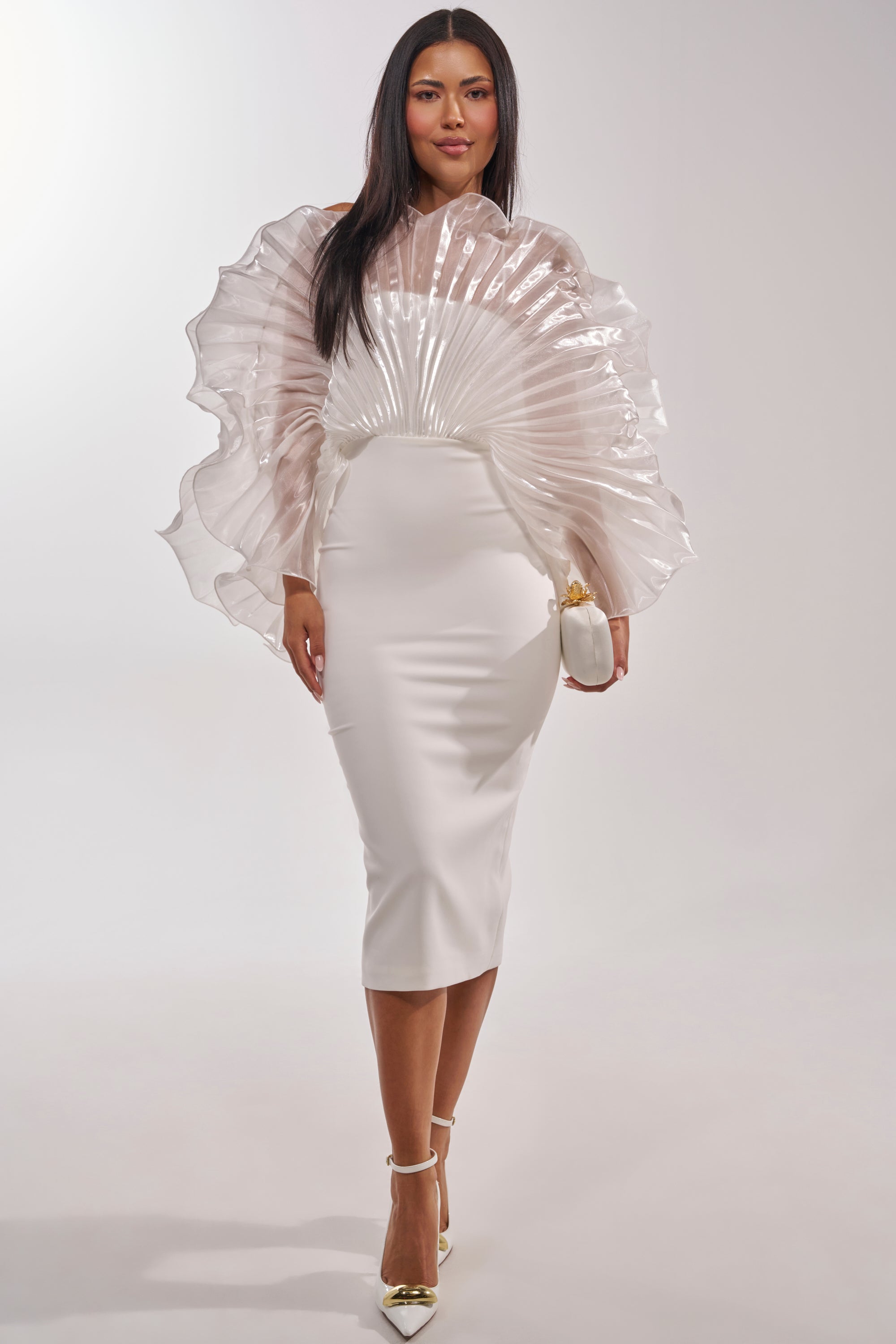 BY THE SEA SHORE BANDAGE MIDI DRESS