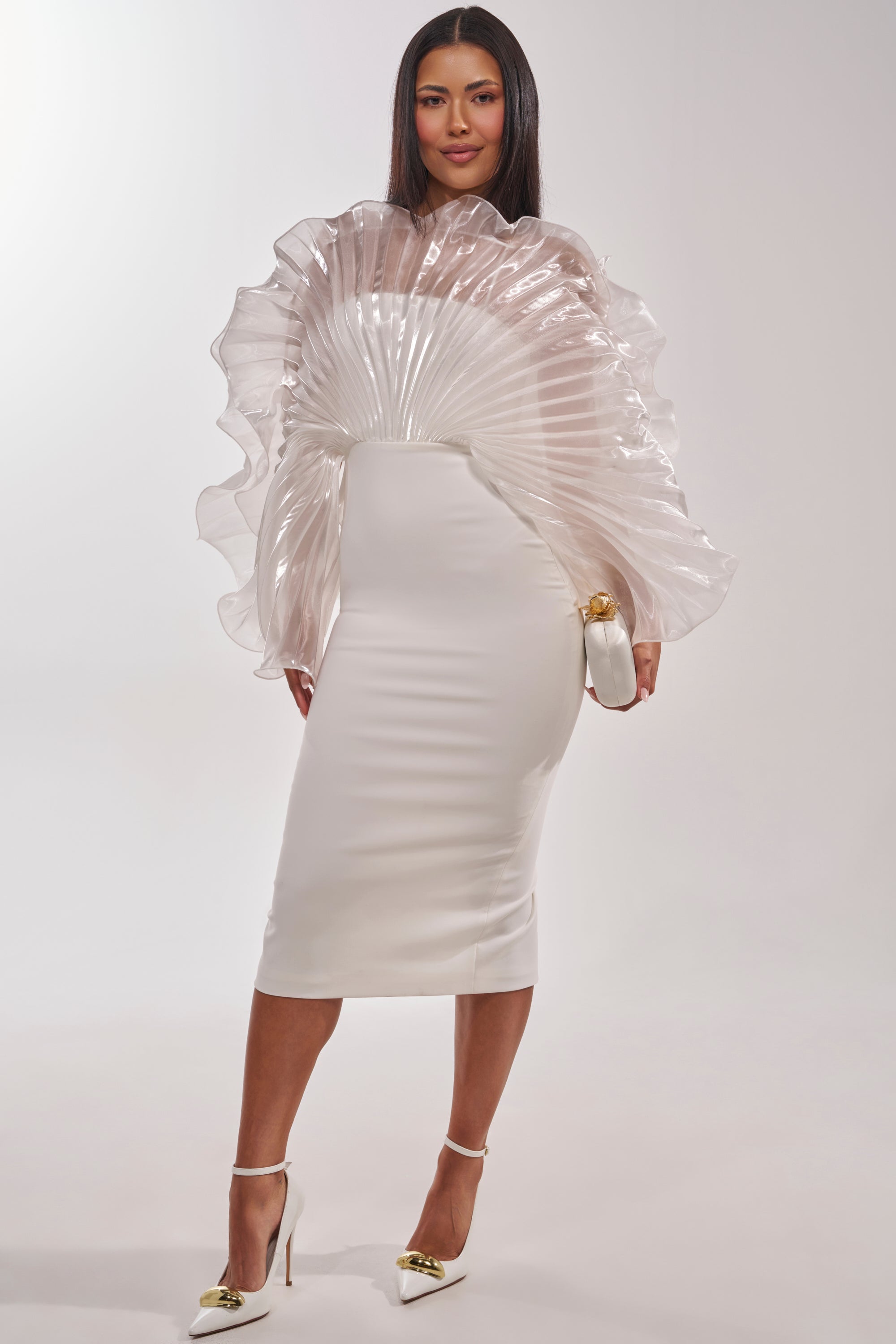 BY THE SEA SHORE BANDAGE MIDI DRESS