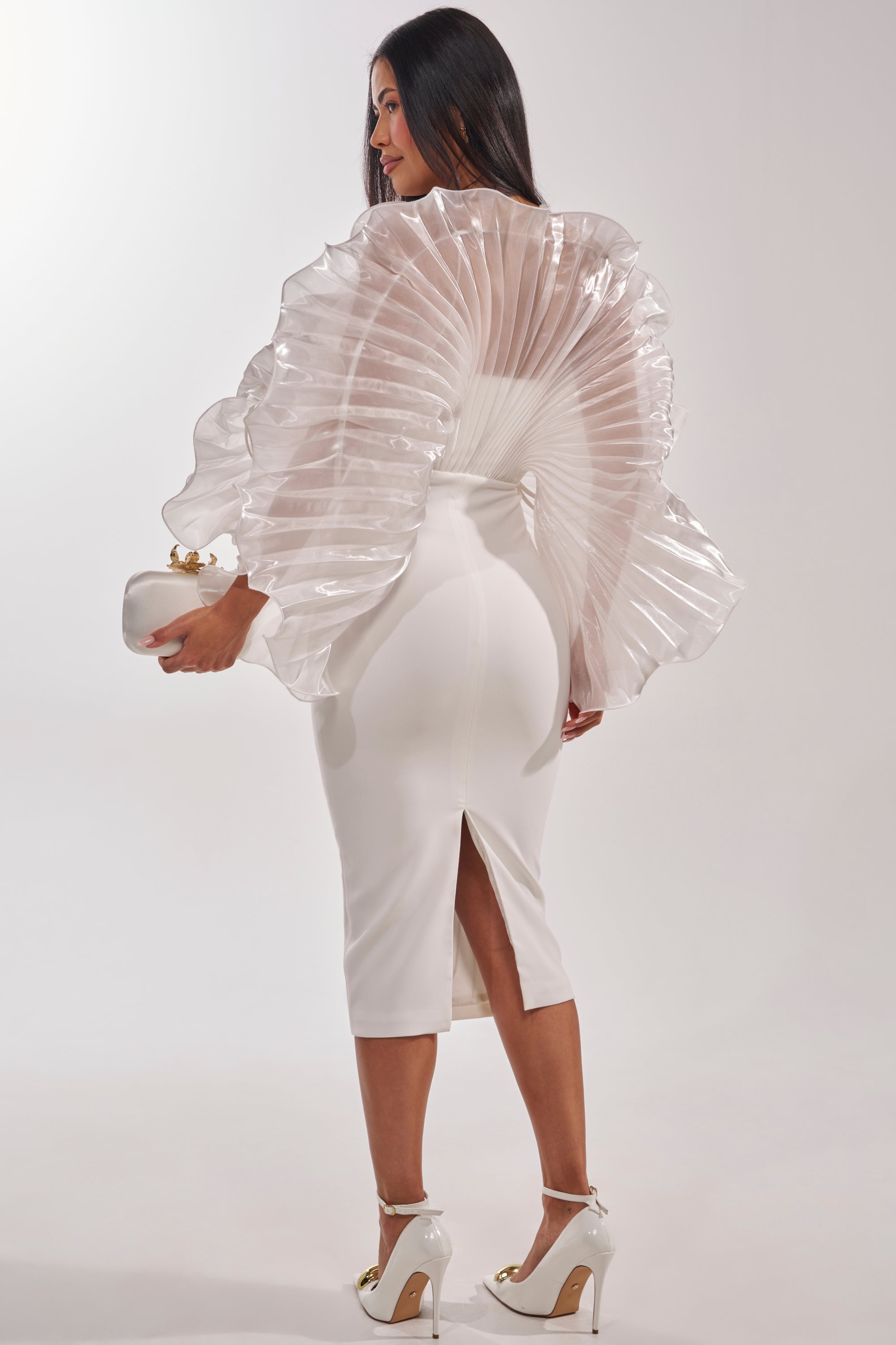 BY THE SEA SHORE BANDAGE MIDI DRESS
