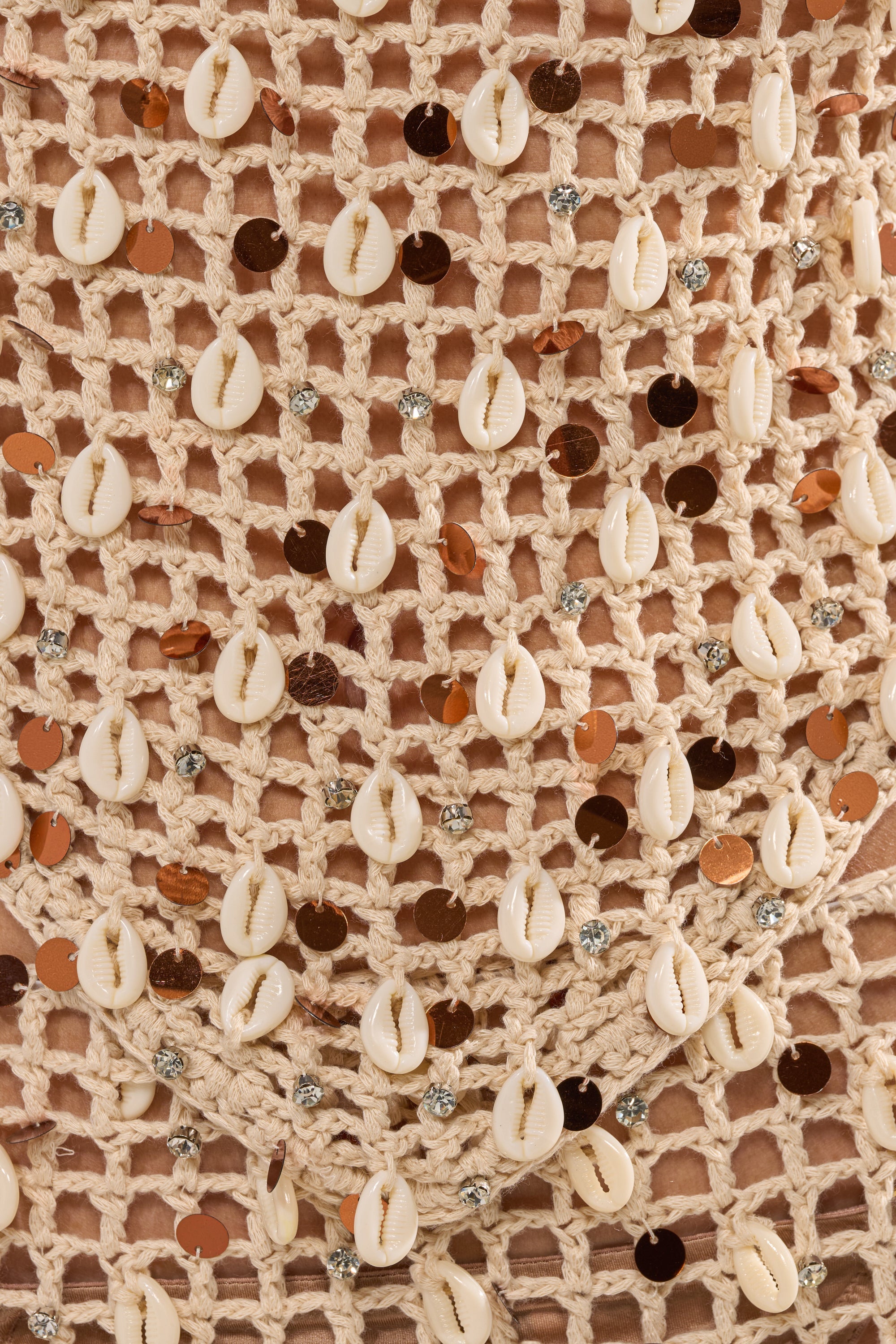 SEASHELL CROCHET MINI SKIRT