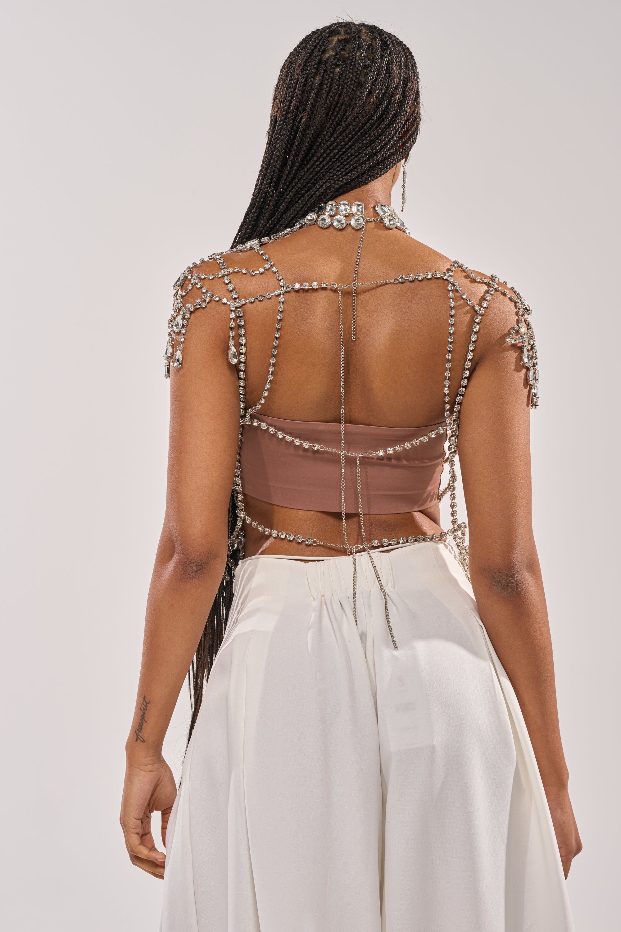 REGAL RHINESTONE CHAIN TOP