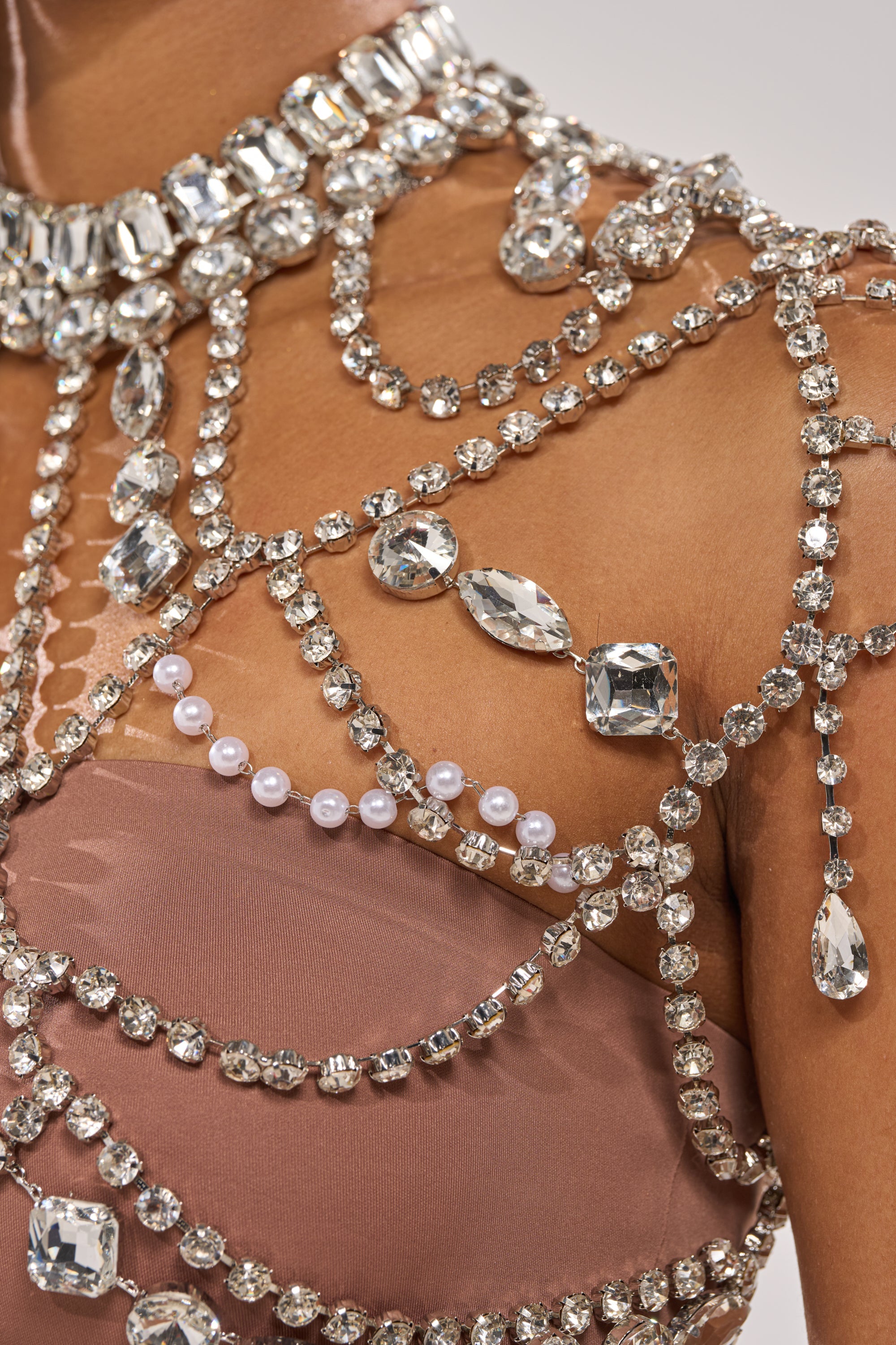 REGAL RHINESTONE CHAIN TOP