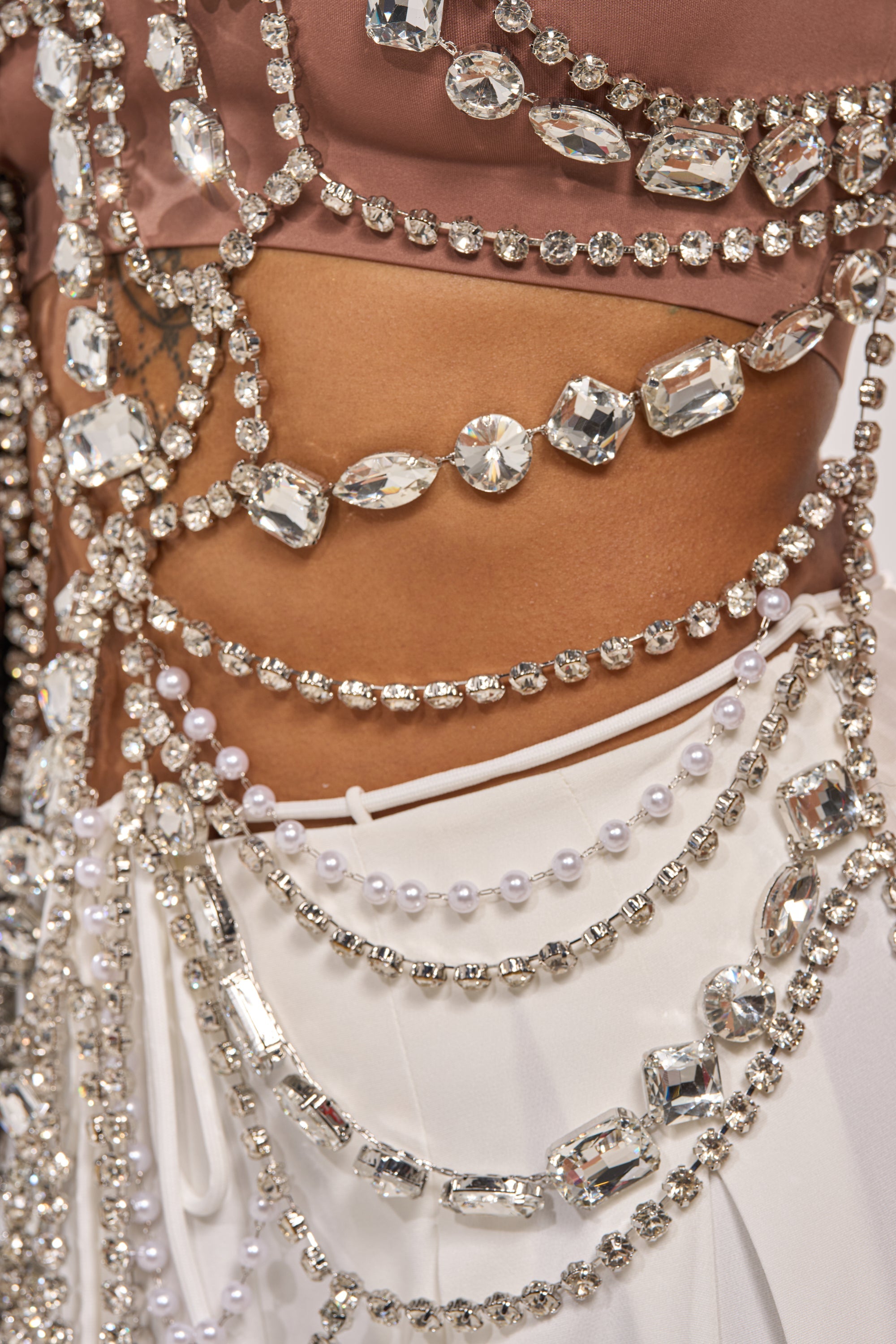 REGAL RHINESTONE CHAIN TOP