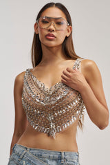 RHINESTONE TEMPTRESS HOODED TOP