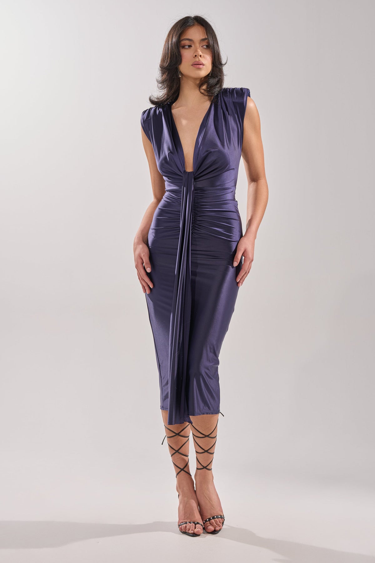 FLY ME OUT SATIN MAXI DRESS
