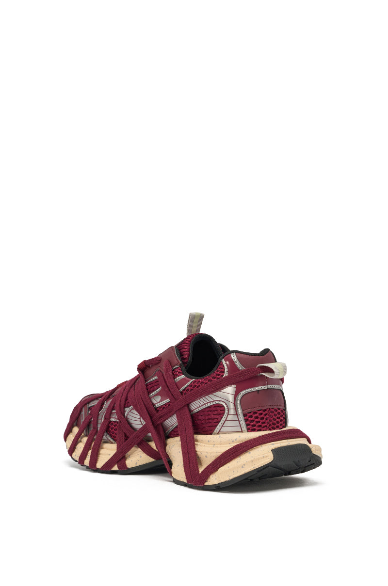 AZALEA WANG SELIE BURGUNDY LACE UP SNEAKER