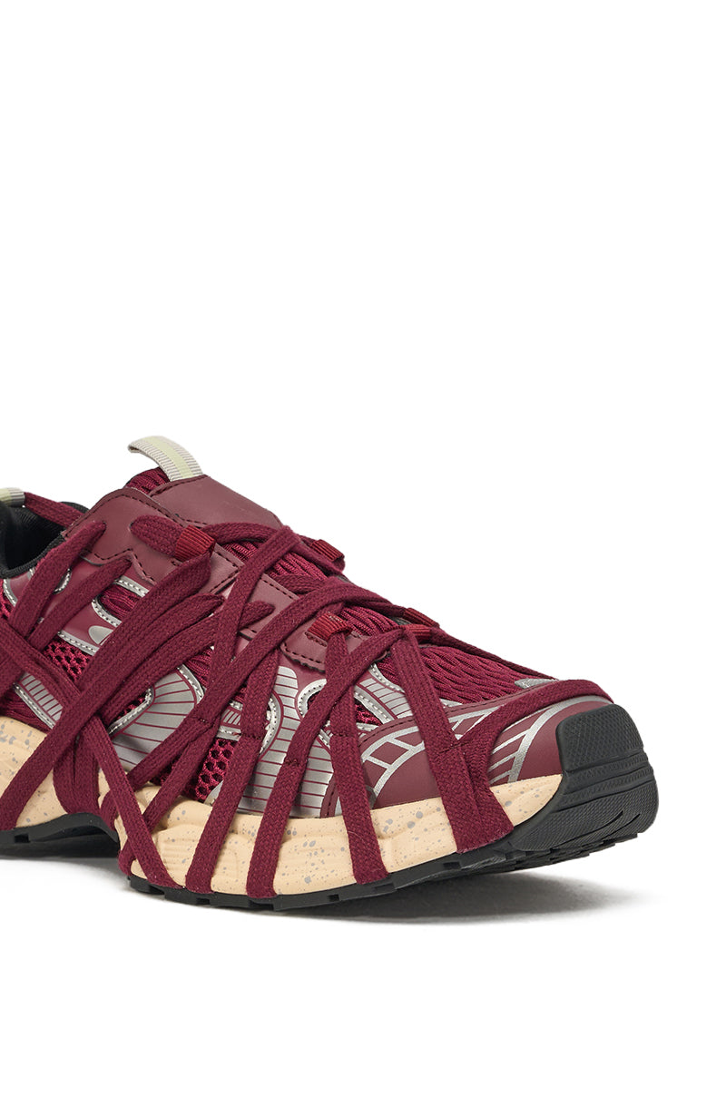 AZALEA WANG SELIE BURGUNDY LACE UP SNEAKER
