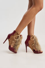 AZALEA WANG SHAINY MULTI MATERIAL SANDAL