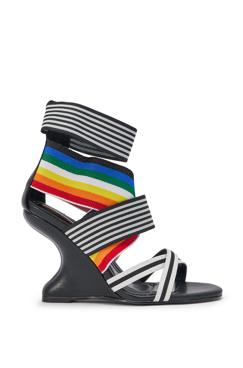 AKIRA GOLD SIGMA MULTI WEDGE SANDAL