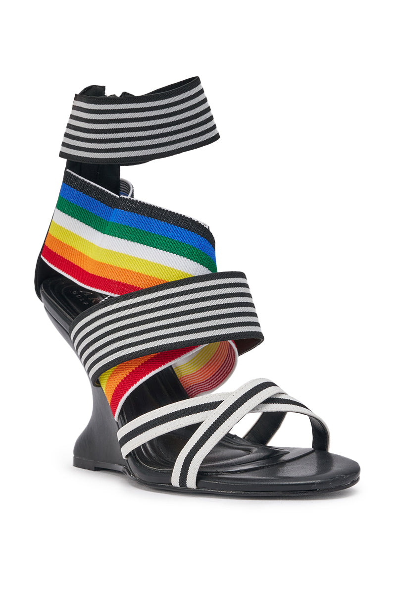 AKIRA GOLD SIGMA MULTI WEDGE SANDAL