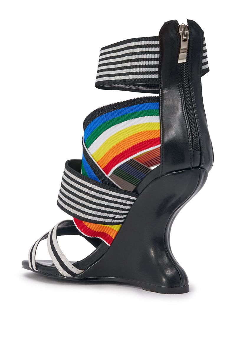 AKIRA GOLD SIGMA MULTI WEDGE SANDAL