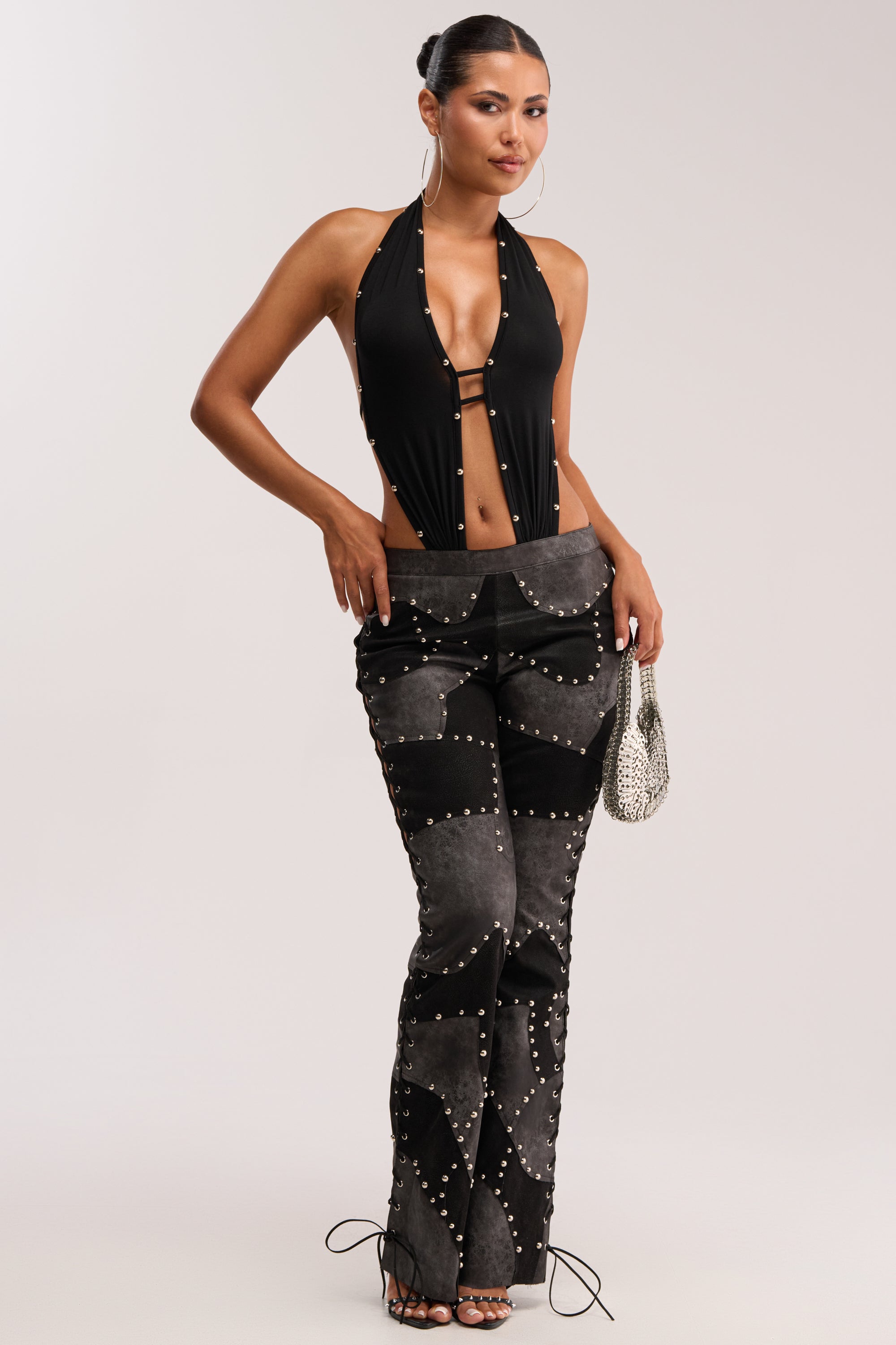 ROXY STUDDED SLEEVELESS JUMPSUIT