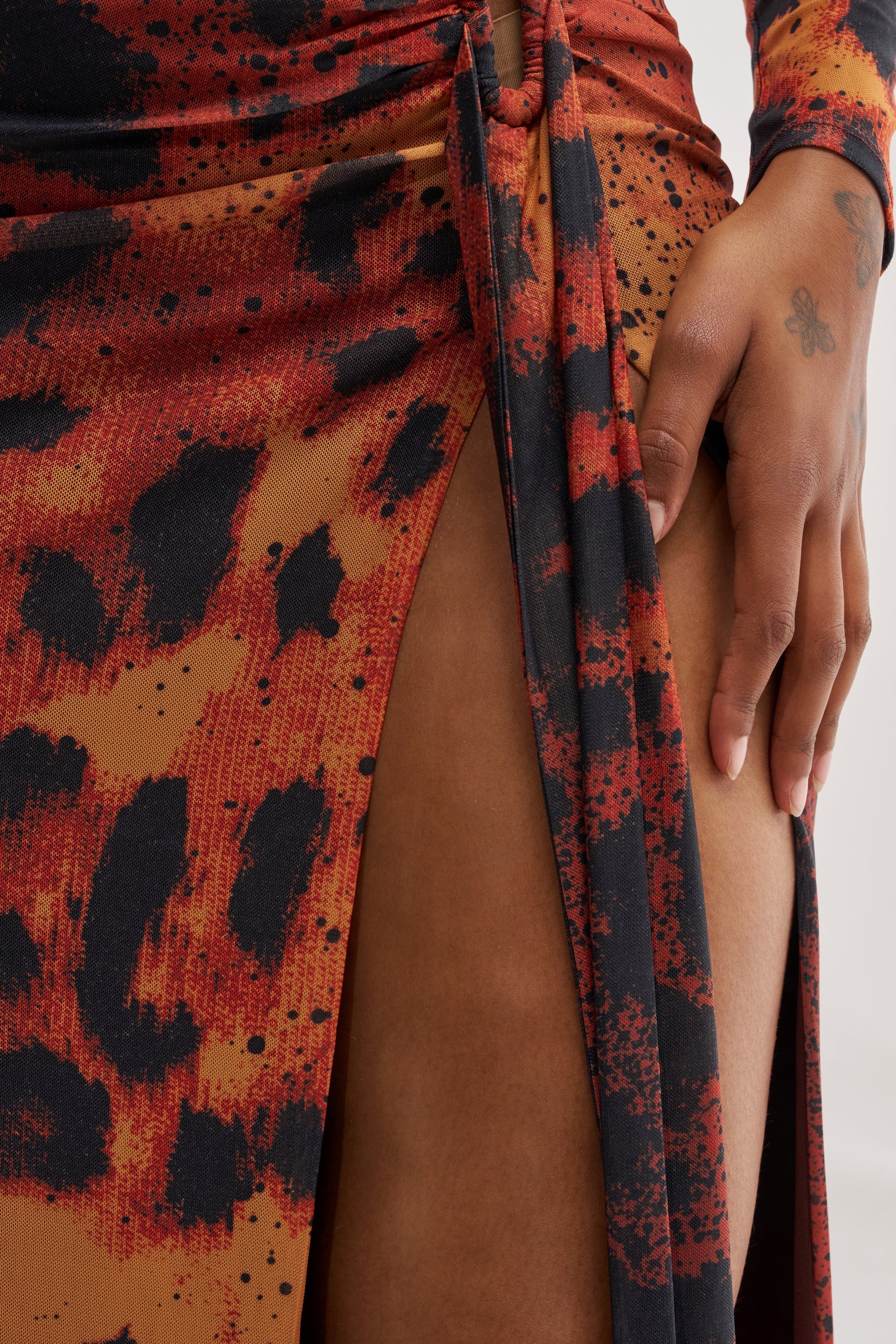 HOTTEST TOPIC MAXI DRESS IN RED MULTI