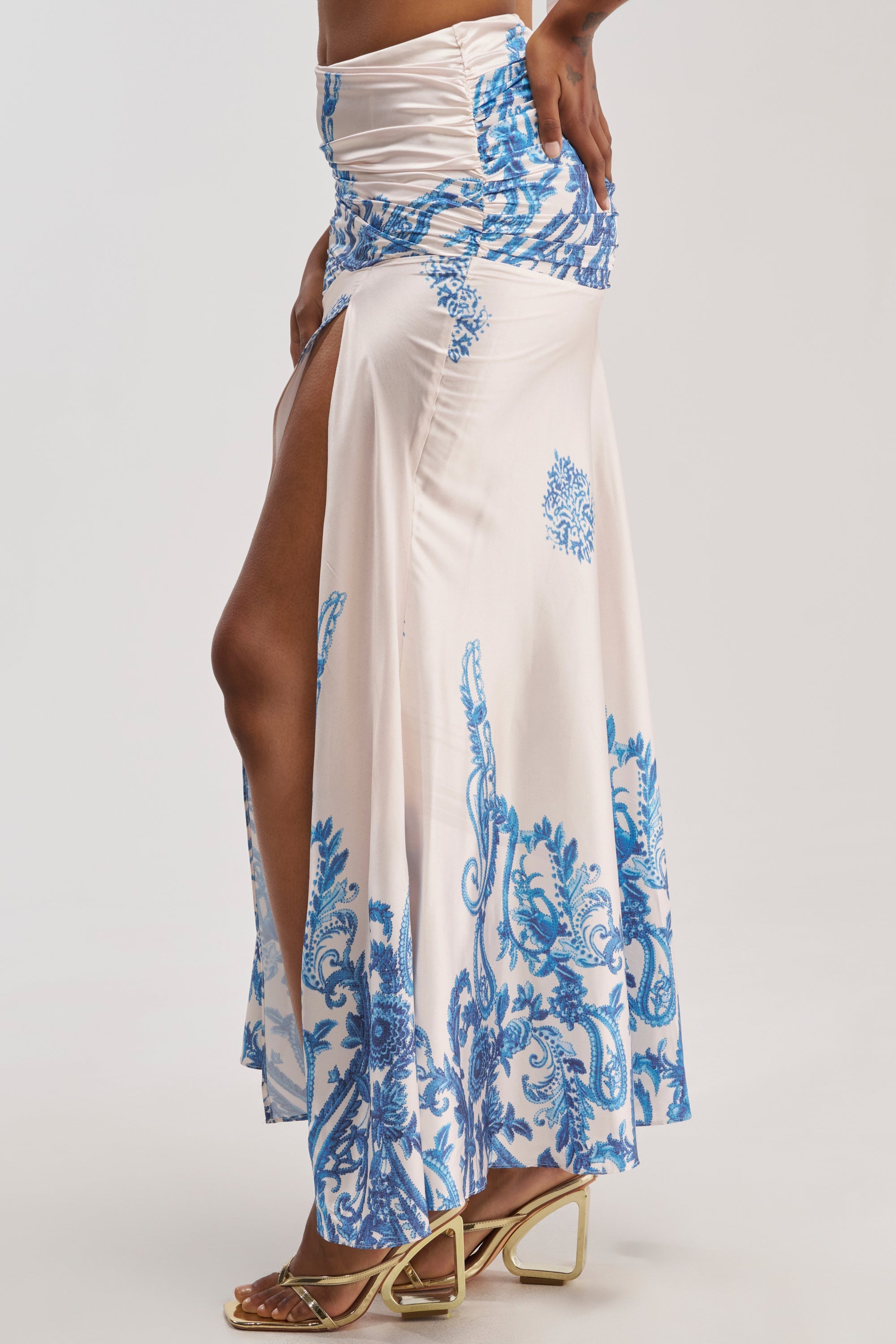 TRINA RUCHED MAXI SKIRT