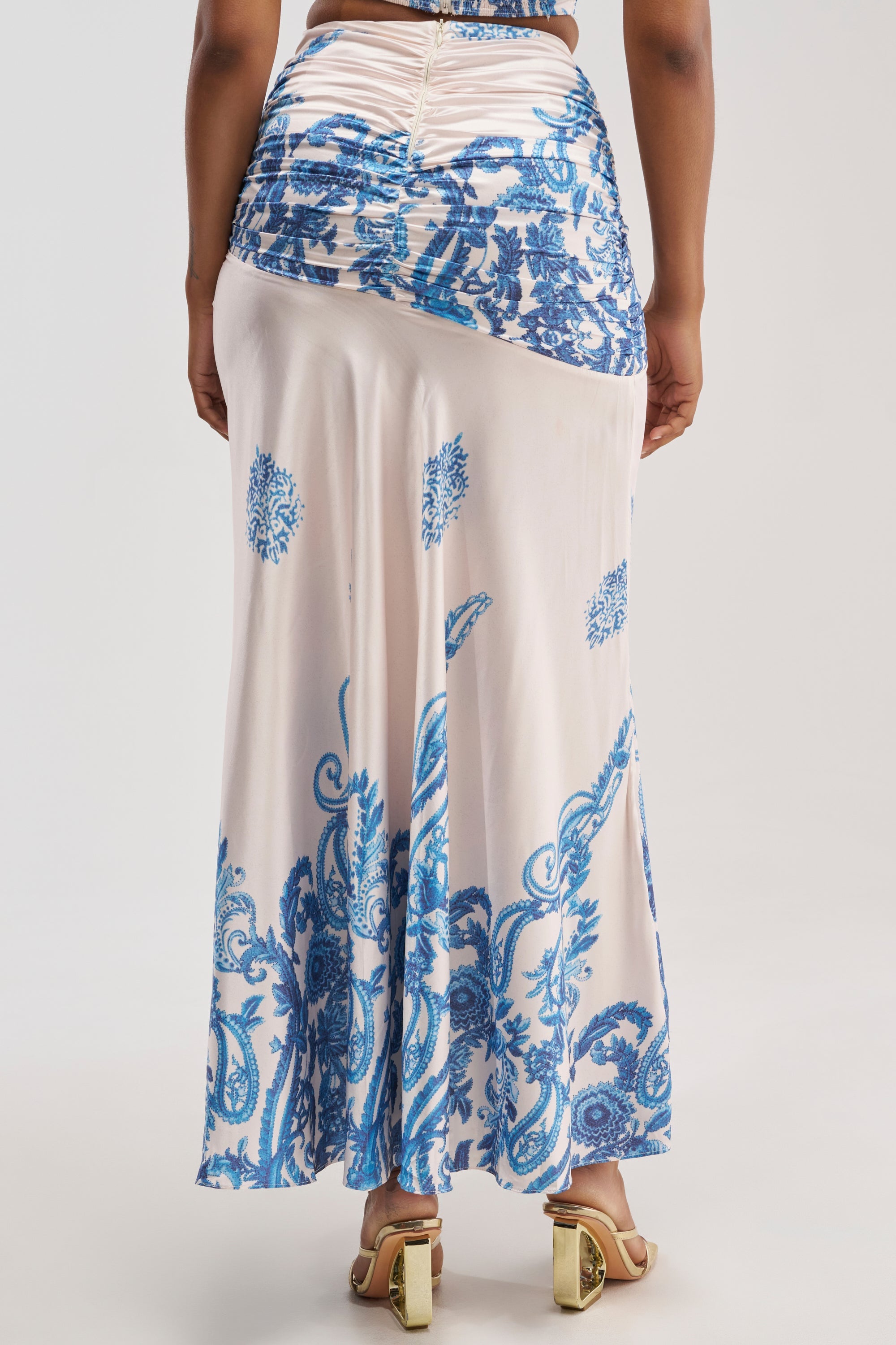 TRINA RUCHED MAXI SKIRT