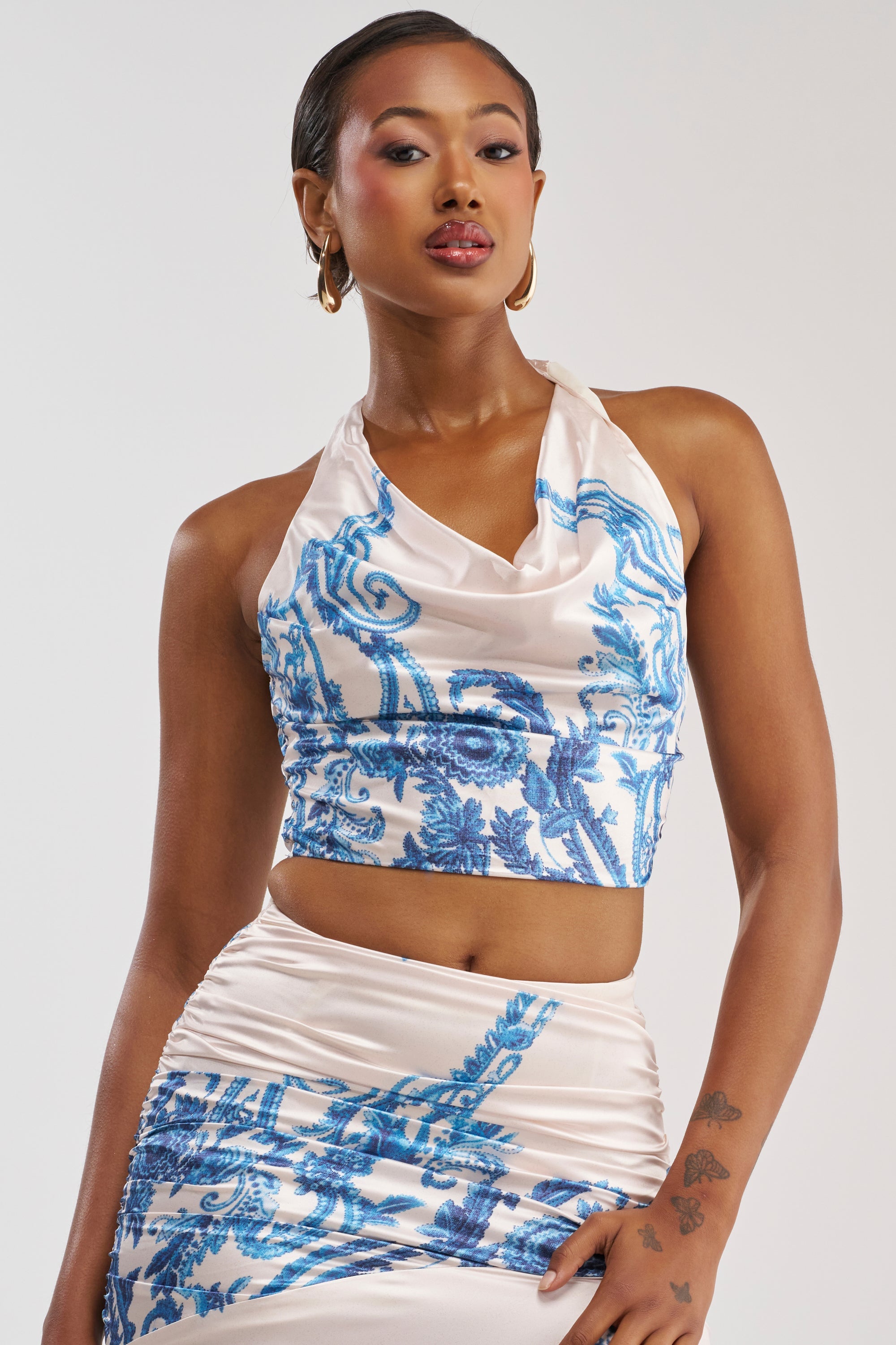 TRINA COWL NECK TOP