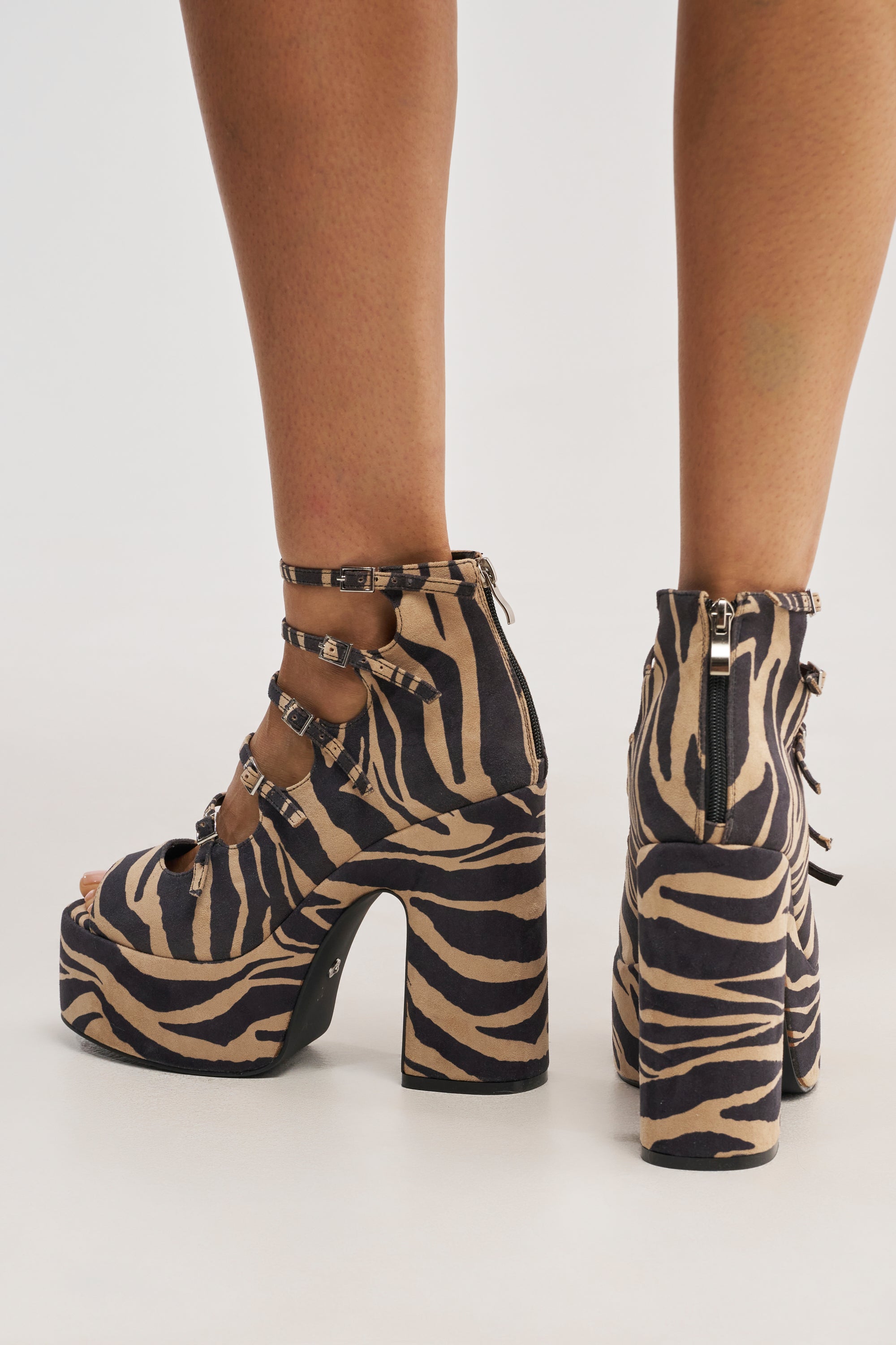 AZALEA WANG SMITTEN ZEBRA BLOCK SANDAL