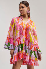 DANCING TILL SUNRISE FLORAL LONG SLEEVE DRESS