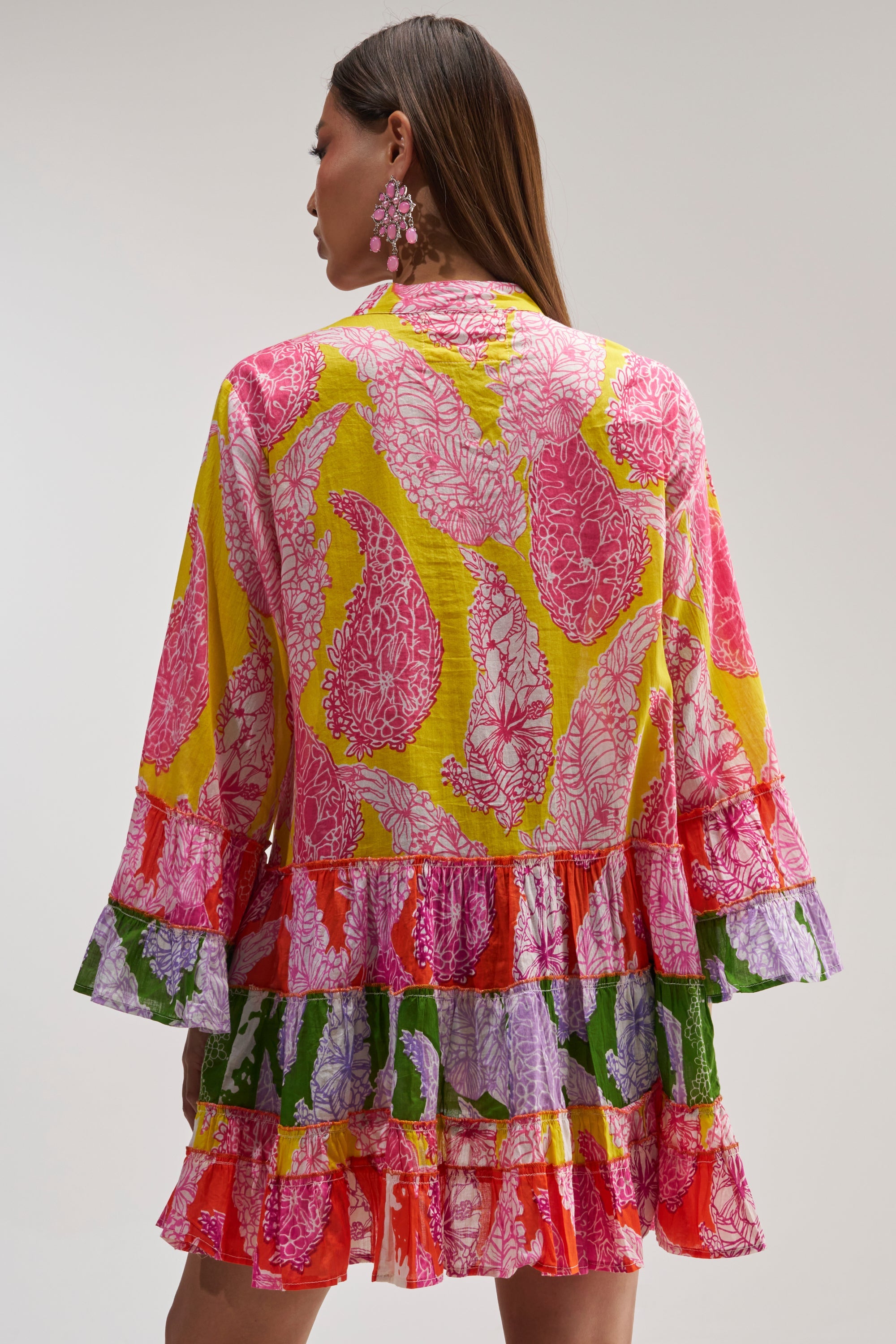 DANCING TILL SUNRISE FLORAL LONG SLEEVE DRESS
