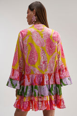 DANCING TILL SUNRISE FLORAL LONG SLEEVE DRESS