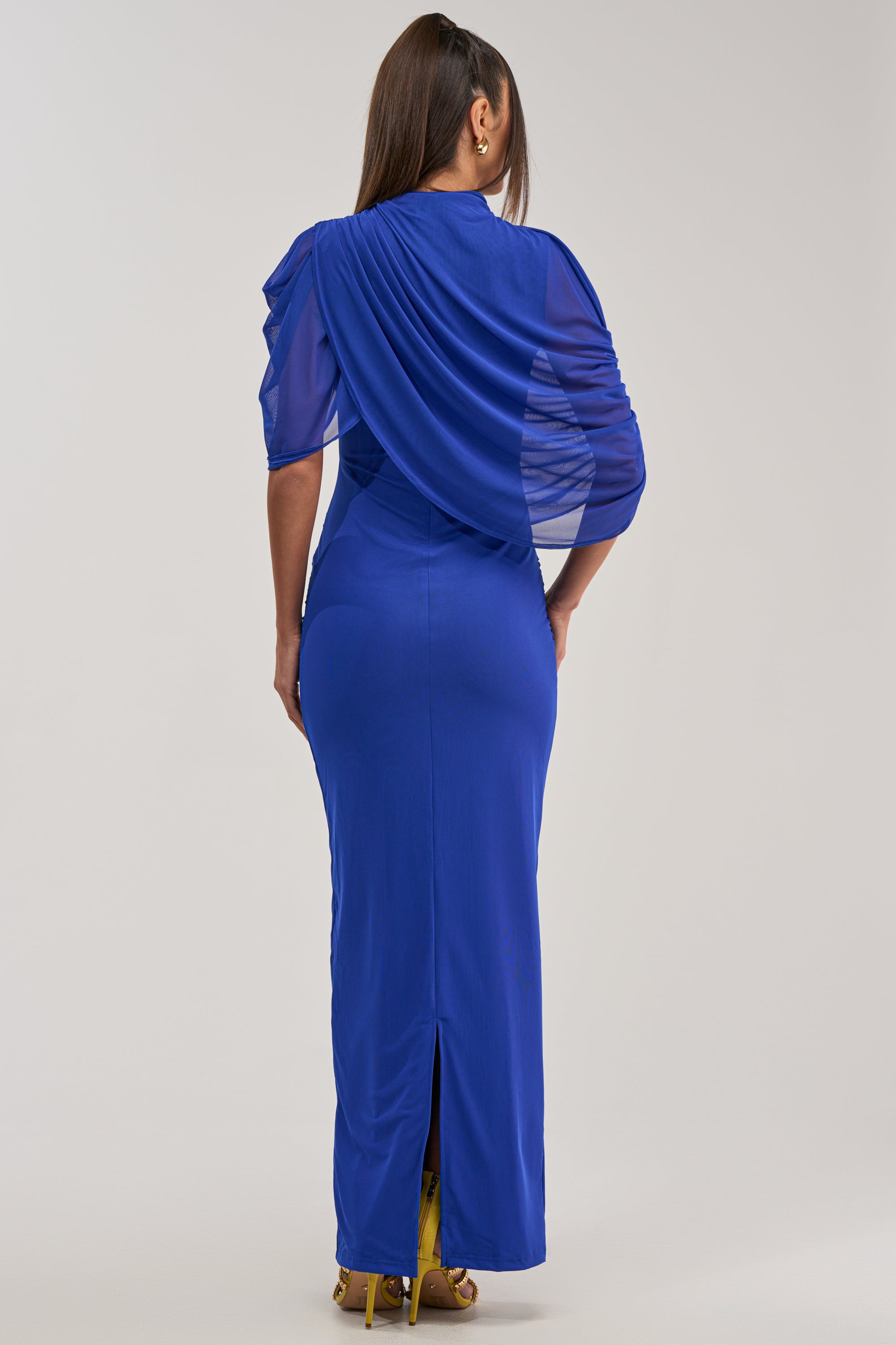 GODDESS MENTALITY DRAPED MAXI DRESS