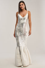 WORTH THE STARES EMBELLISHED MAXI DRESS