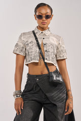 INK HORIZON EMBROIDERED TOP