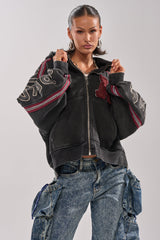 CITY LIVING GRAPHIC ZIP UP SWEATSHIRT