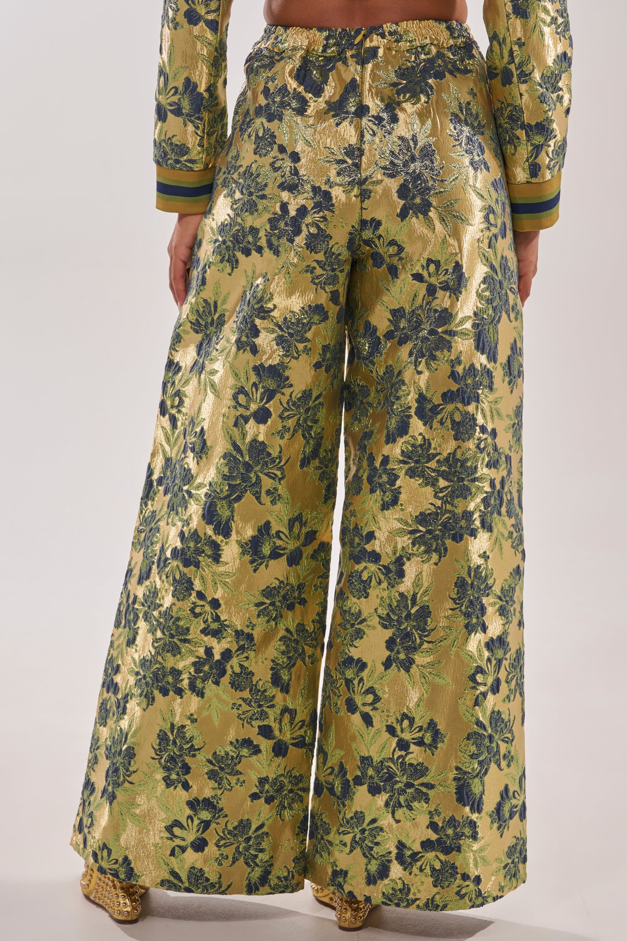 HARLOW BROCADE WIDE LEG PANT