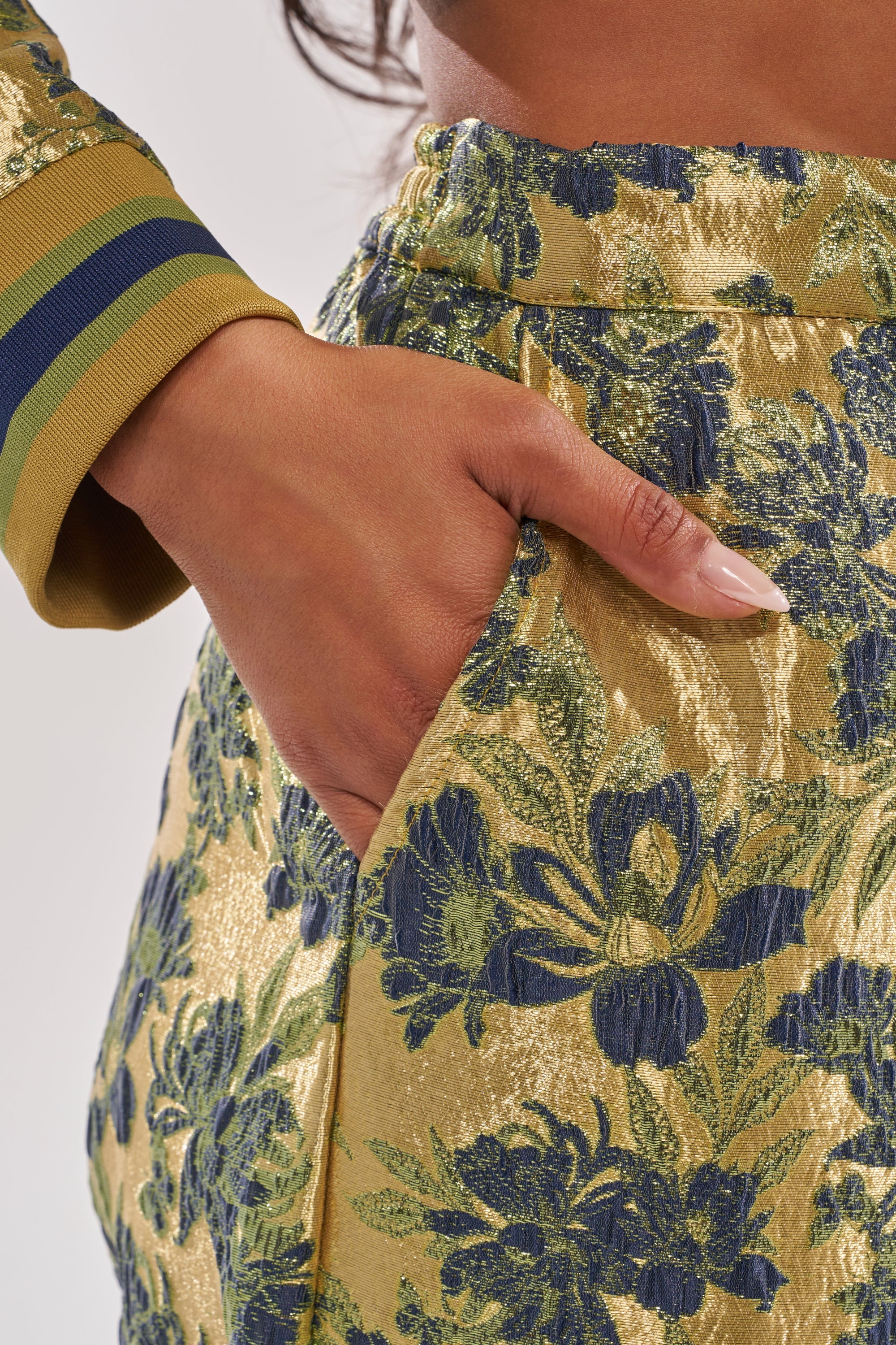 HARLOW BROCADE WIDE LEG PANT