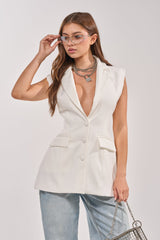 HARLOW BACKLESS BLAZER VEST