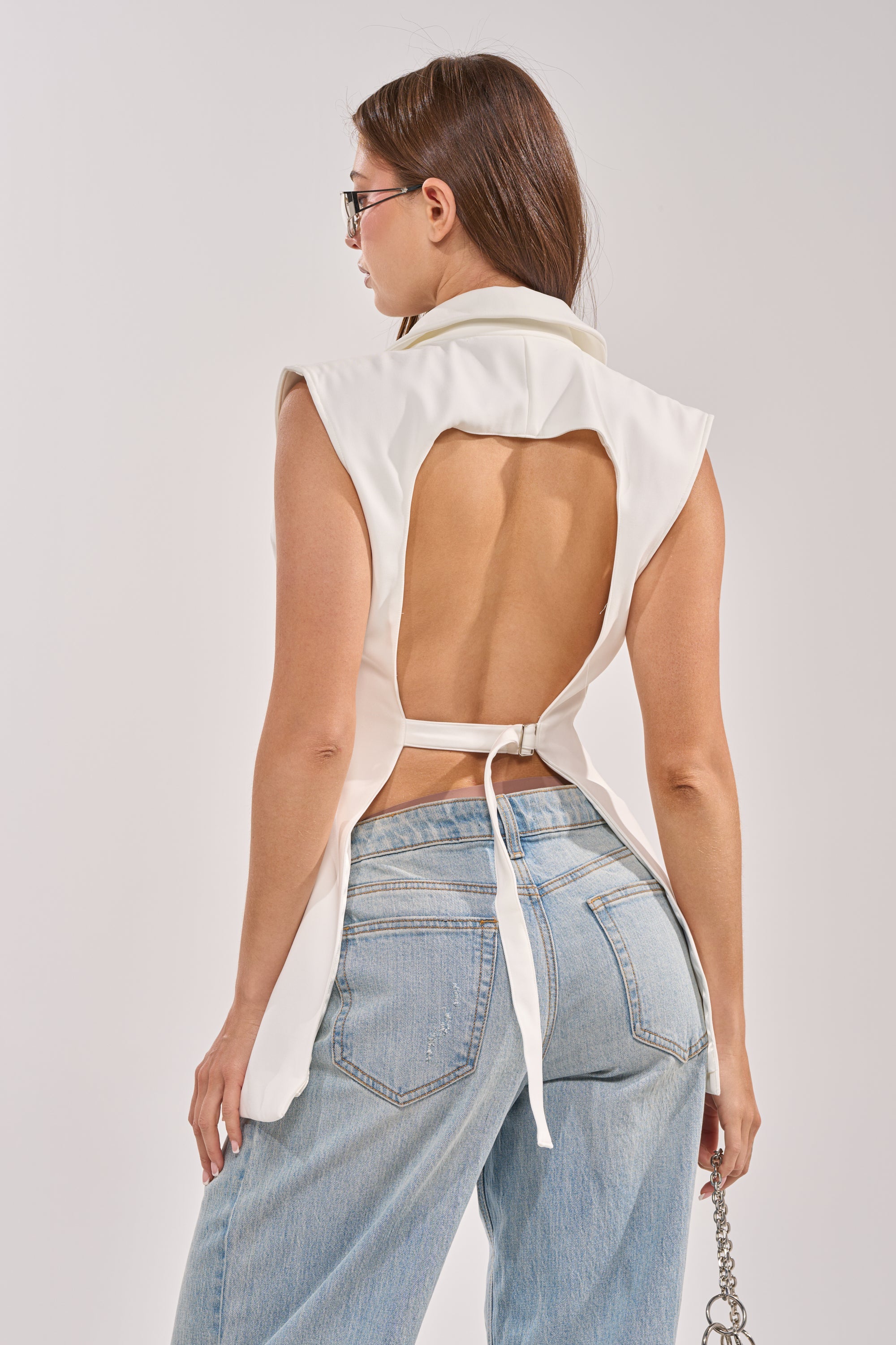 HARLOW BACKLESS BLAZER VEST