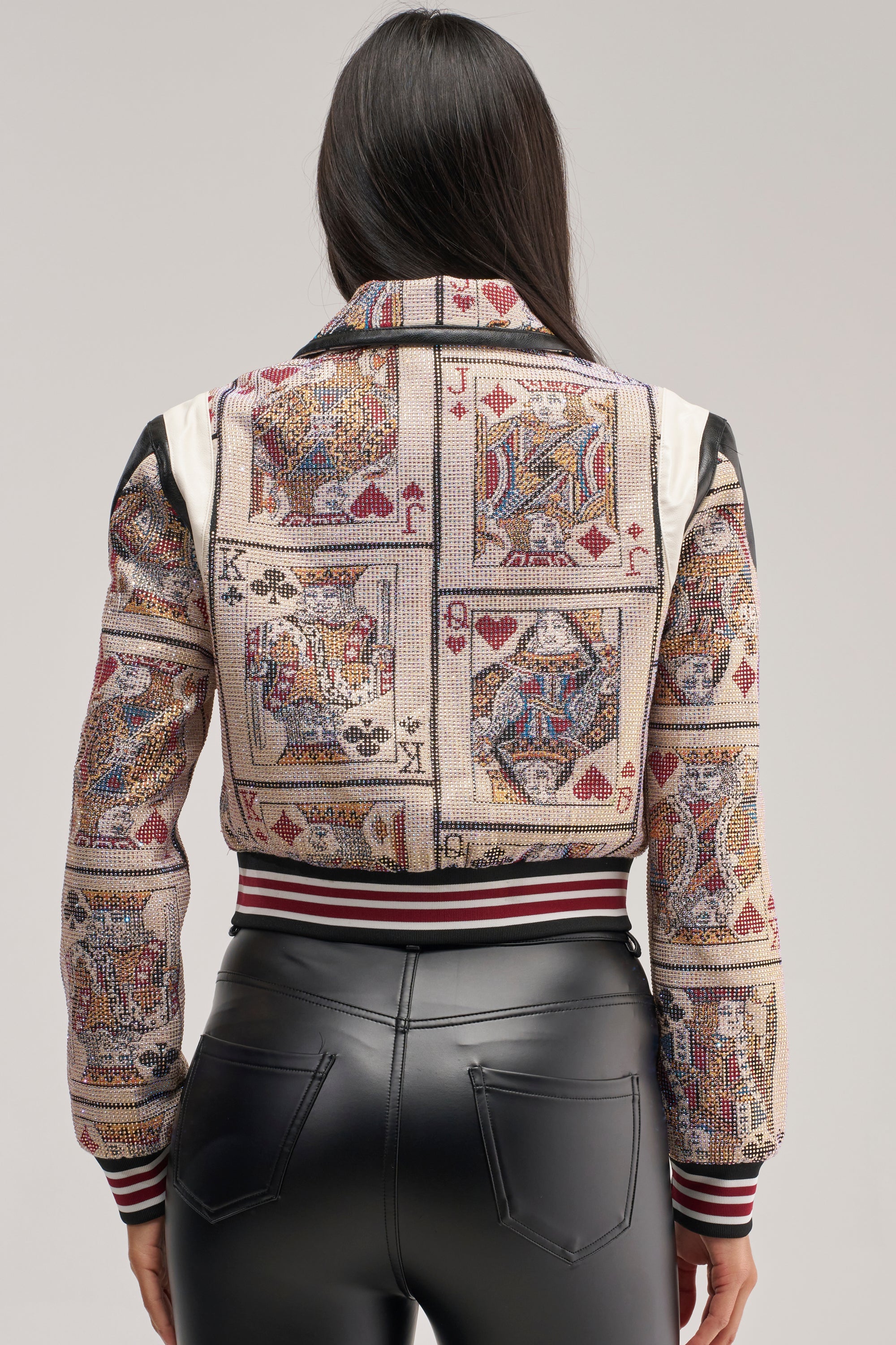 RAISE YOUR BET RHINESTONE BOMBER