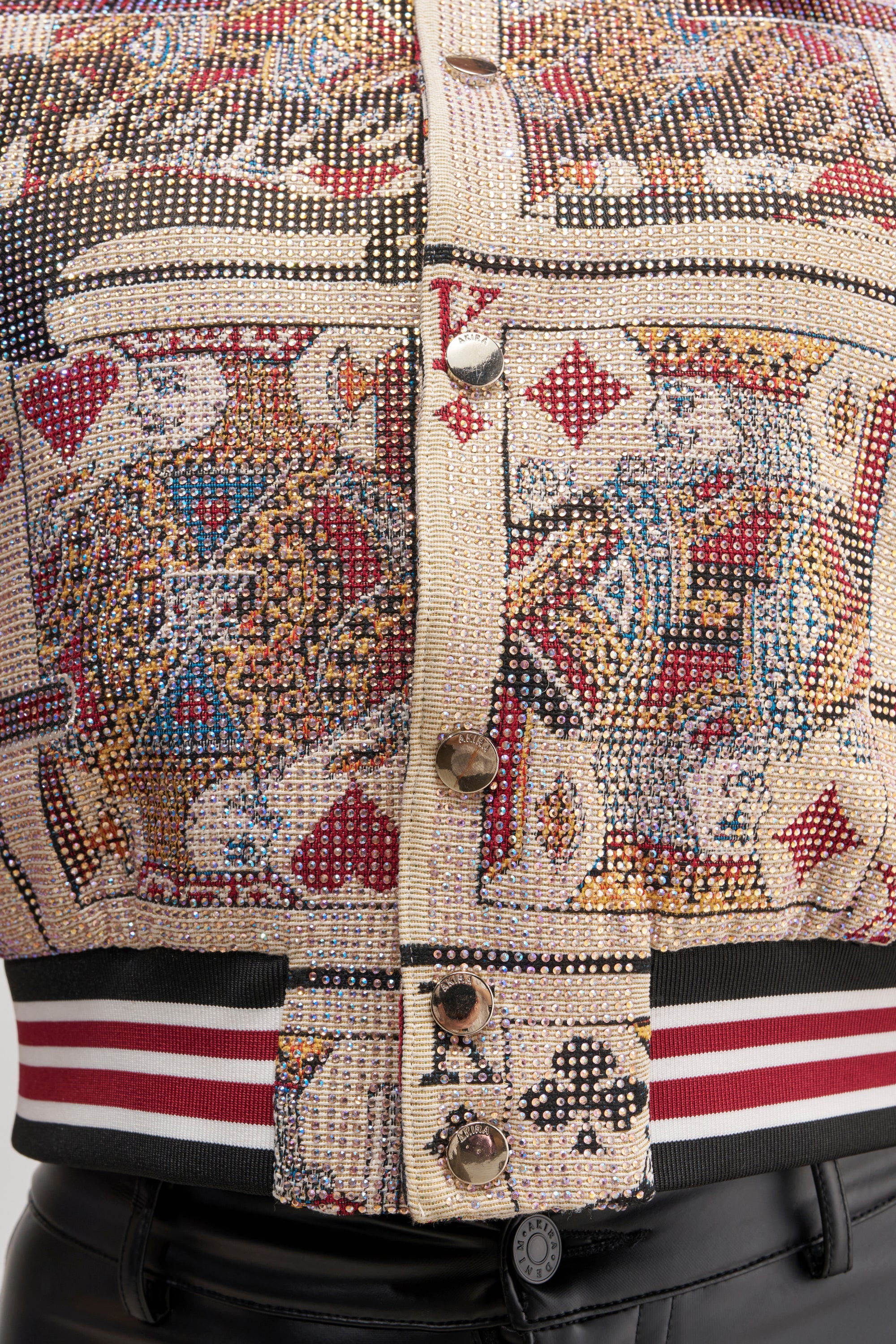 RAISE YOUR BET RHINESTONE BOMBER